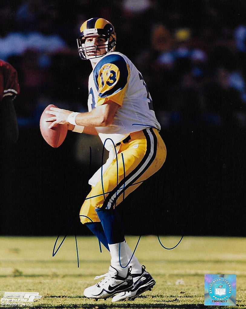 Kurt Warner St Louis Rams signed autographed, 8x10 Photo, COA with the proof photo will be included