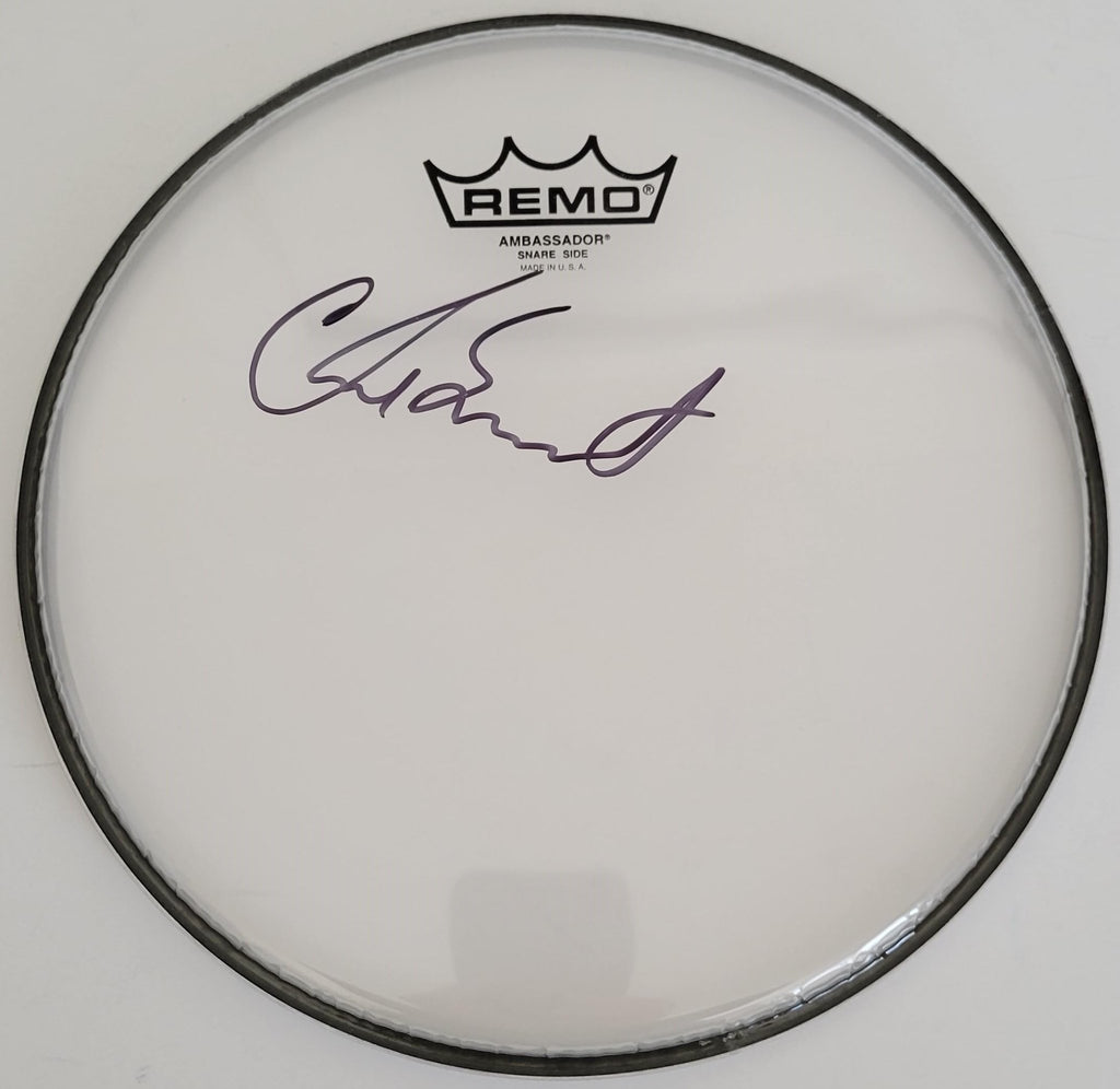 Chad Smith Red Hot Chili Peppers Drummer signed Drumhead COA proof autographed. STAR