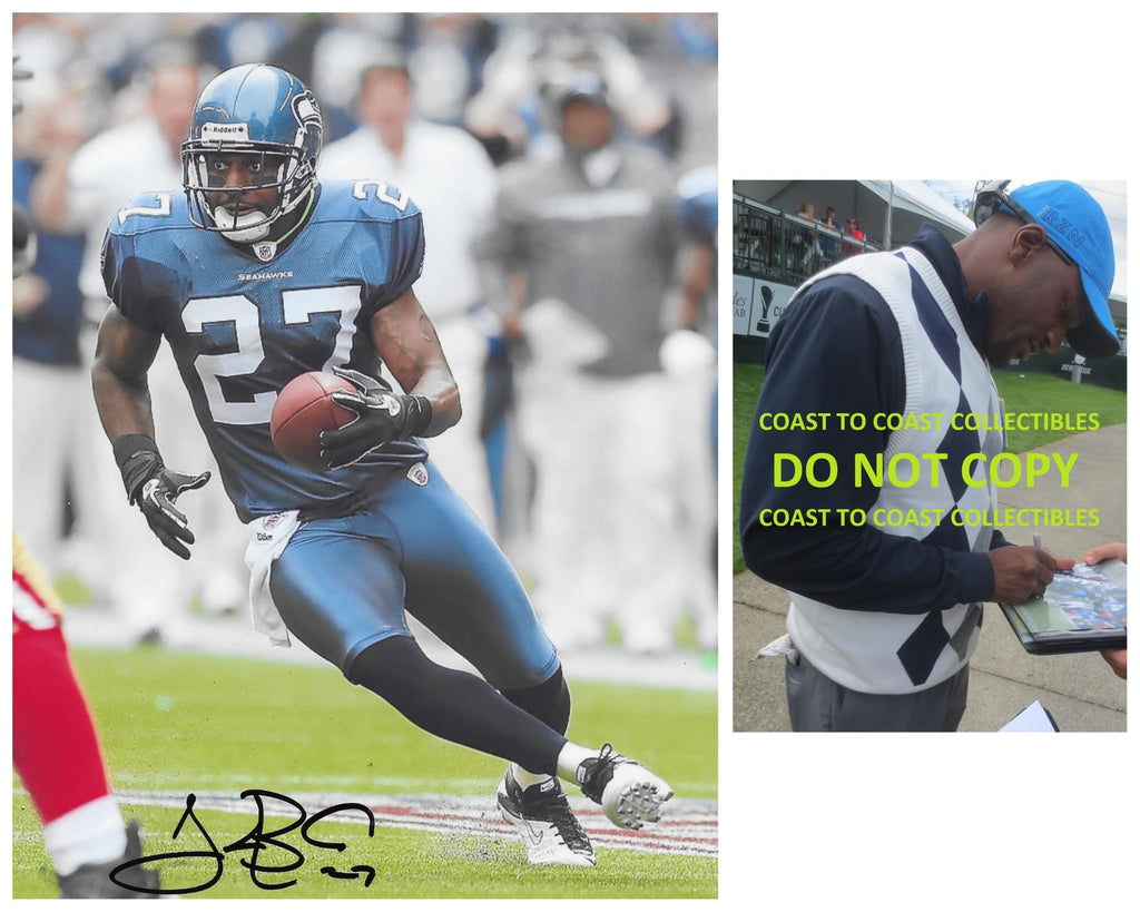 Jordan Babineaux signed Seattle Seahawks football 8x10 photo COA proof autographed.