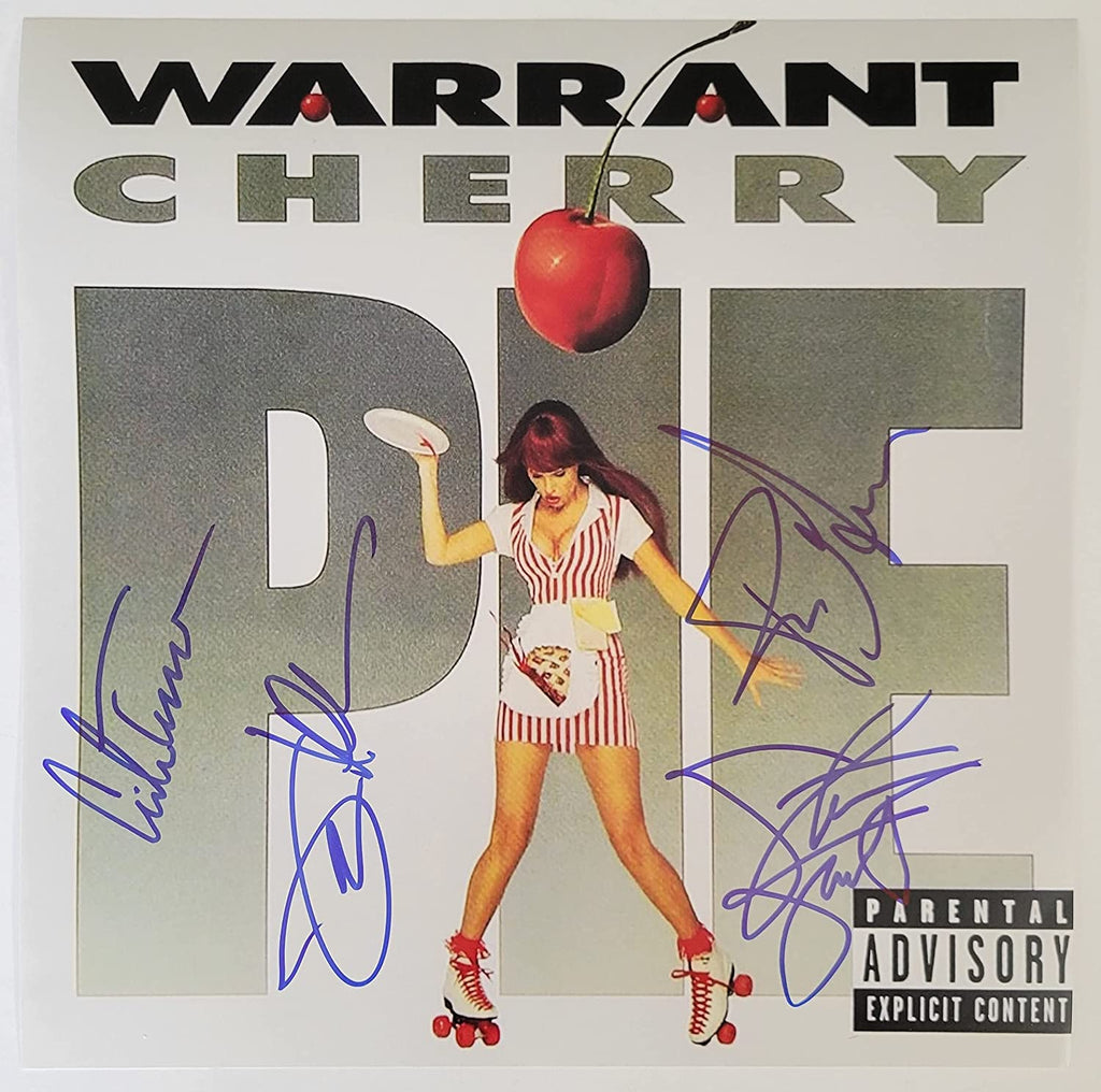 Warrant signed Sweet Cherry Pie album 12x12 photo COA exact proof autographed STAR