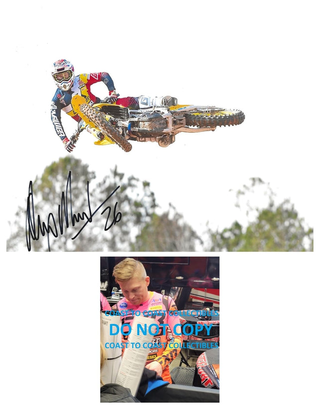 Alex Martin motocross supercross signed 8x10 photo COA proof racer autographed