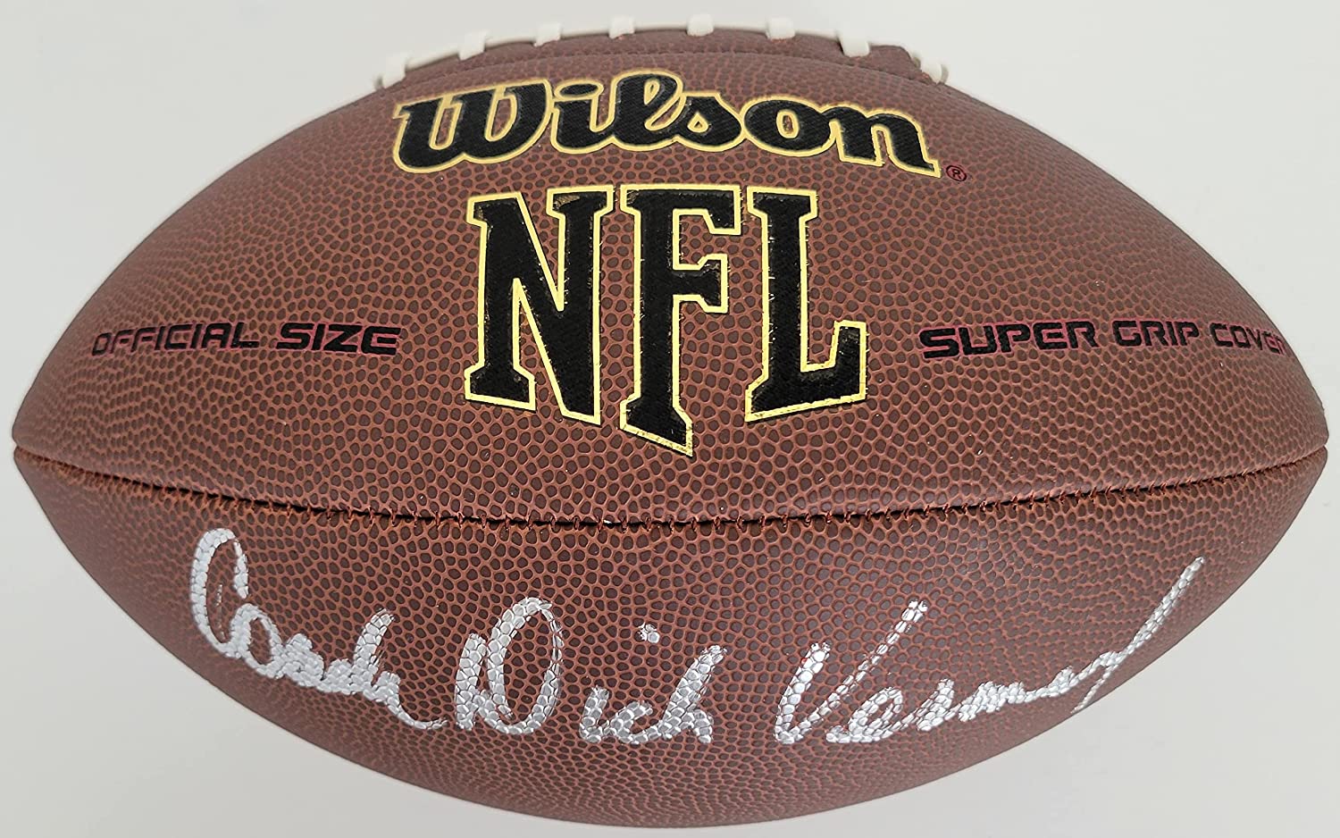 Dick Vermeil Philadelphia Eagles Kansas City Chiefs signed football COA proof