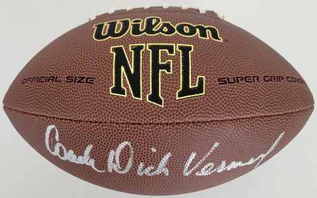 Dick Vermeil Philadelphia Eagles Kansas City Chiefs signed football COA proof