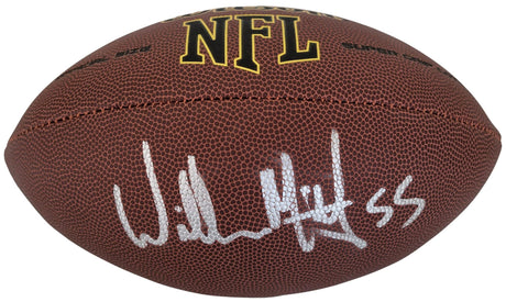 Willie McGinest New England Patriots signed NFL football proof COA autographed