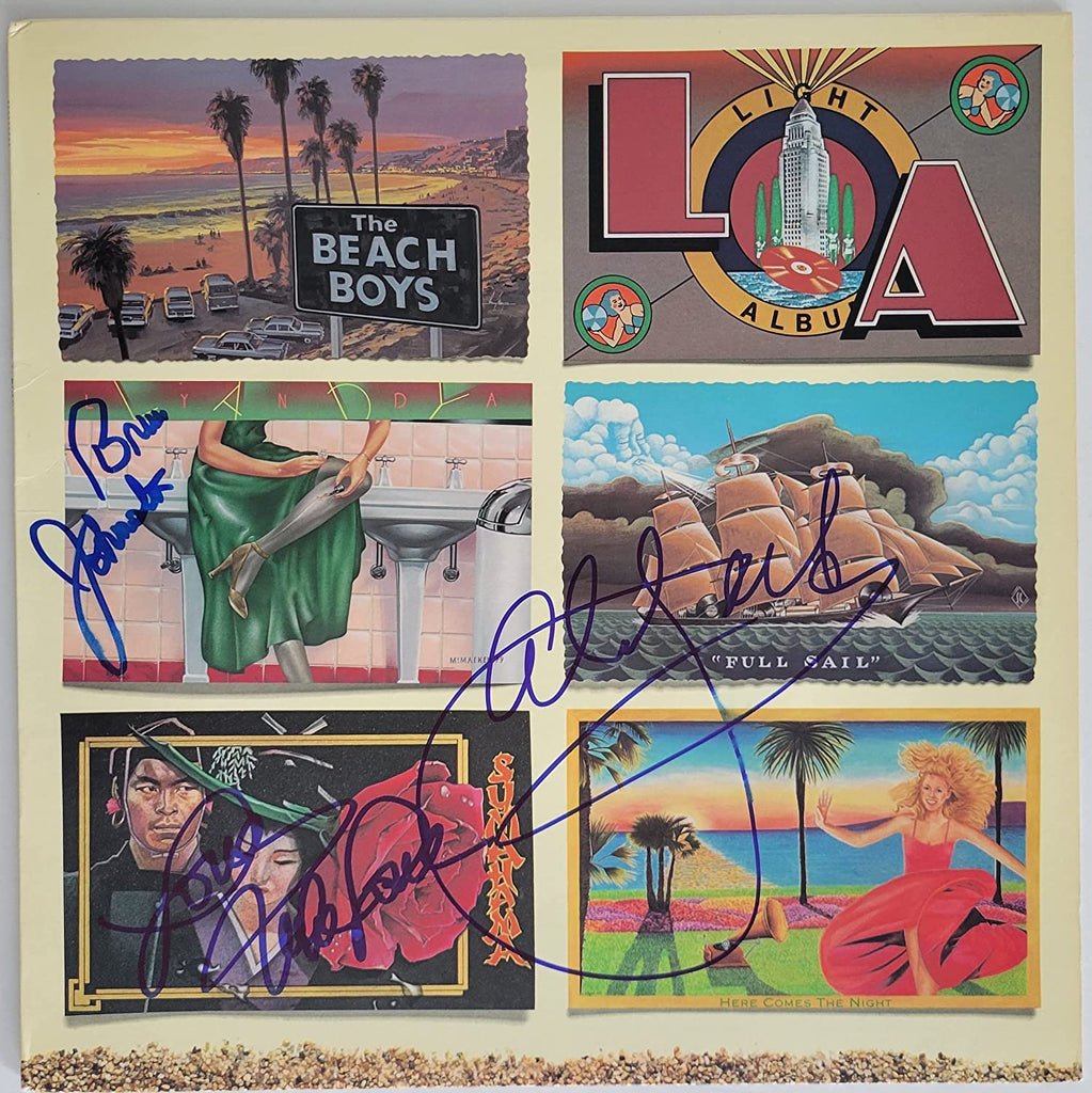 Mike Love Al Jardine Bruce Johnston signed Beach Boys LA album,proof. Vinyl Record,COA.autographed STAR