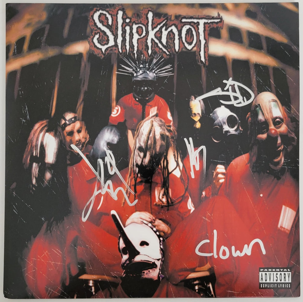 Slipknot metal band signed album vinyl Record Clown,Wilson,Root,Thomson Proof STAR