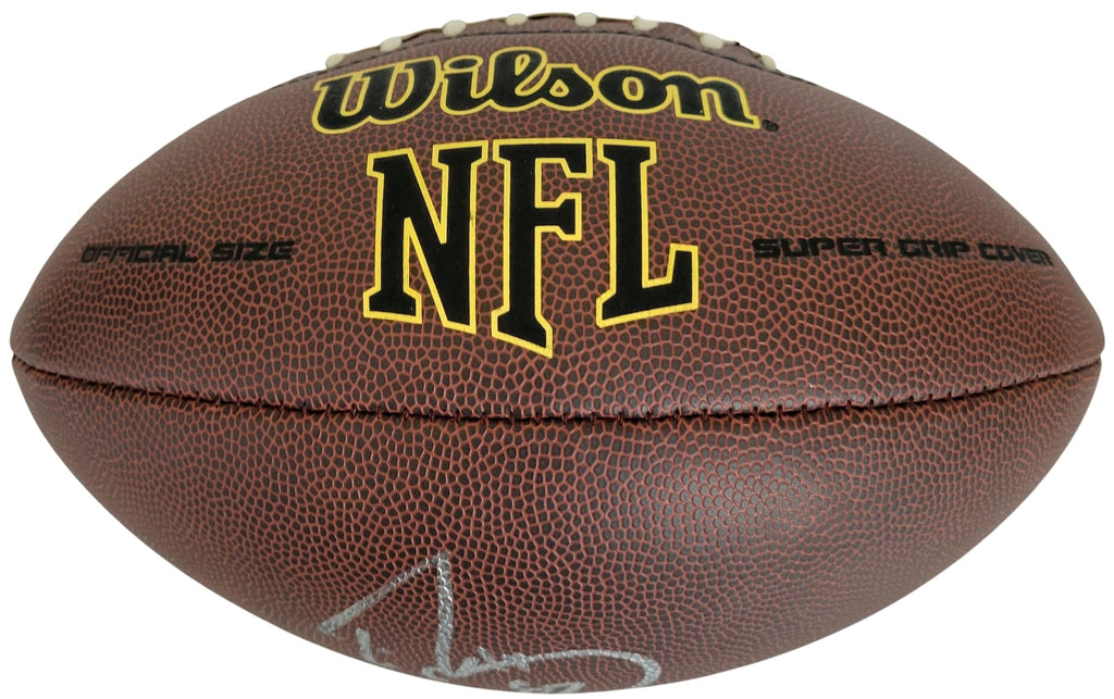 Ed McCaffrey Denver Broncos Stanford signed NFL football proof COA autographed