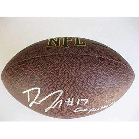 Devin Funchess Carolina Panthers signed, autographed NFL football - COA and proof photo