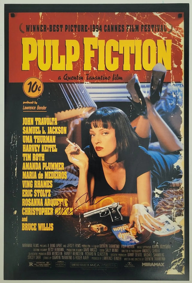 Quentin Tarantino signed Pulp Fiction 12x18 photo COA Proof autographed poster STAR