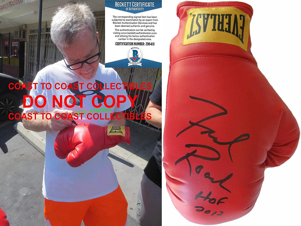 Freddie Roach Boxing trainer signed autographed boxing glove exact proof Beckett COA