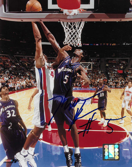 Kwame Brown Washington Wizards signed basketball 8x10 photo COA