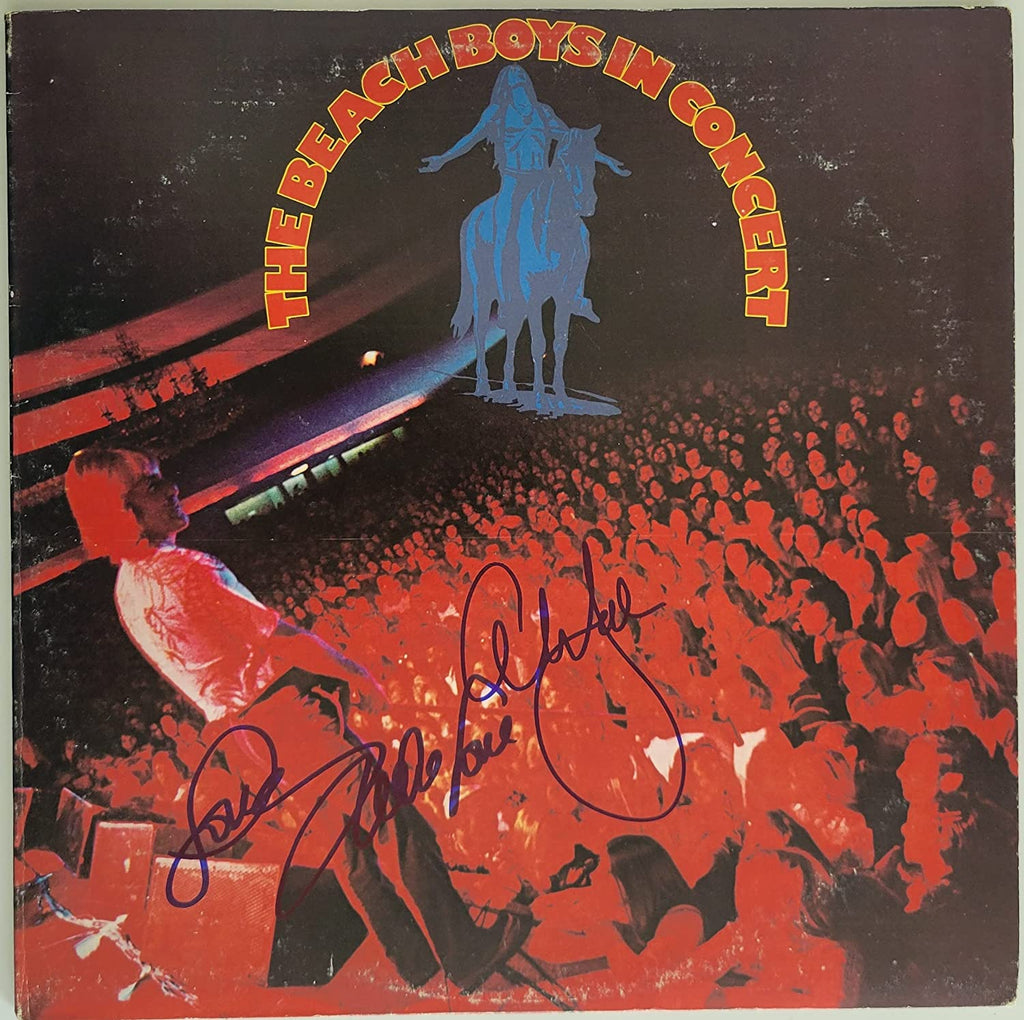 Mike Love Al Jardine signed Beach Boys in Concert album, Vinyl Record COA proof autographed STAR