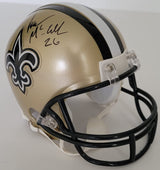 Deuce McAllister signed New Orleans Saints mini helmet proof Beckett autographed
