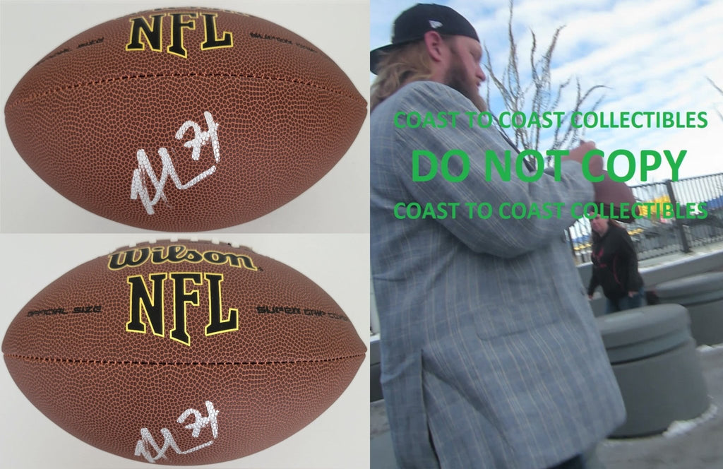 Nick Mangold New York Jets signed NFL football COA exact proof autographed