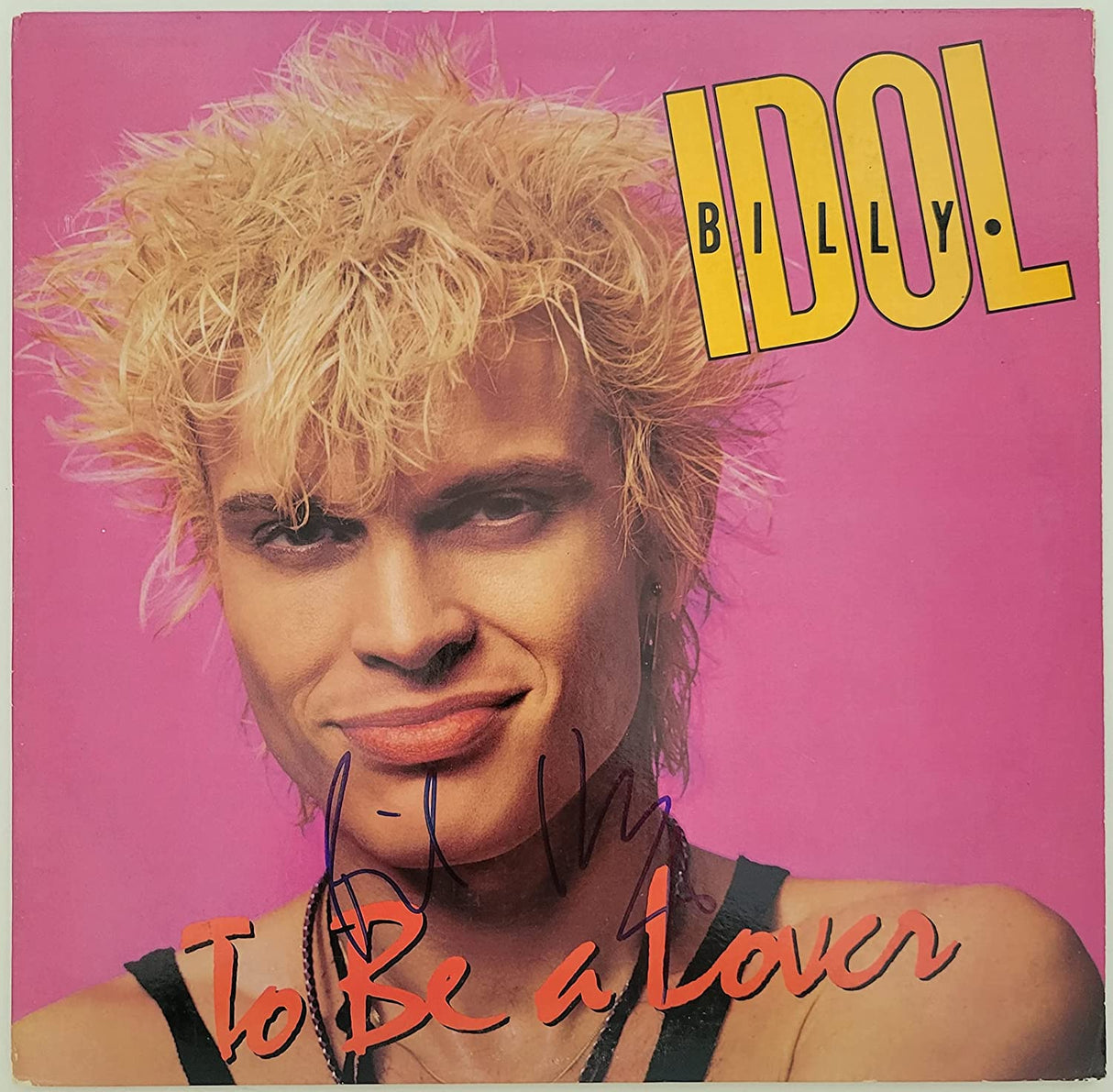 Billy Idol signed To Be A Lover album vinyl LP COA exact proof autographed STAR