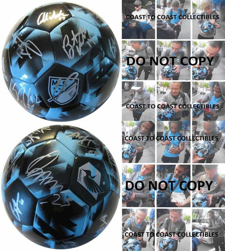 2018 Minnesota united FC team, signed, autographed, logo soccer ball - COA and Proof Photos Included