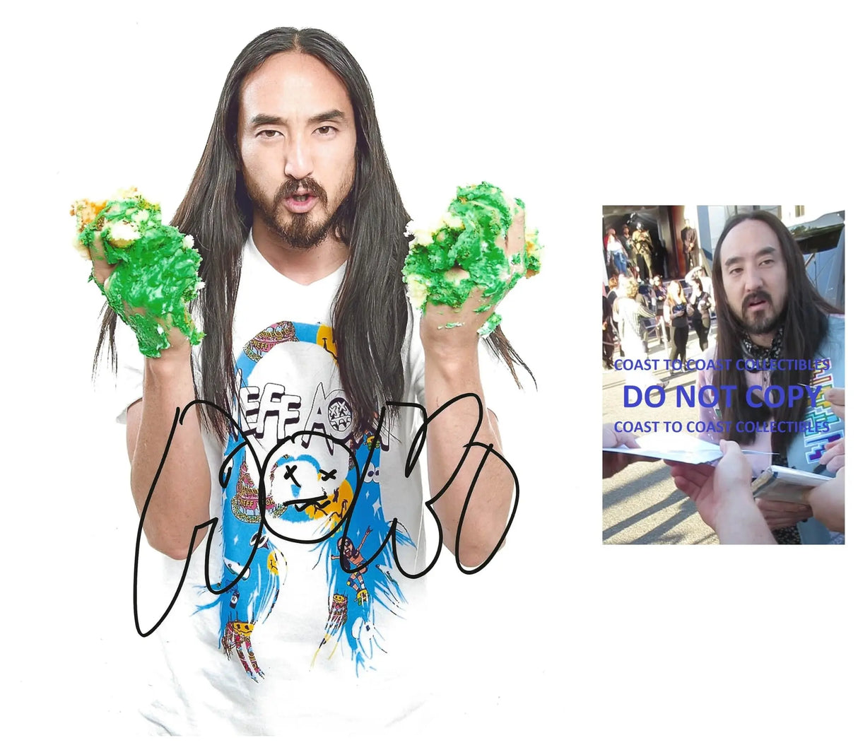 DJ Steve Aoki EDM Music Producer signed 8x10 Photo COA Proof autographed STAR