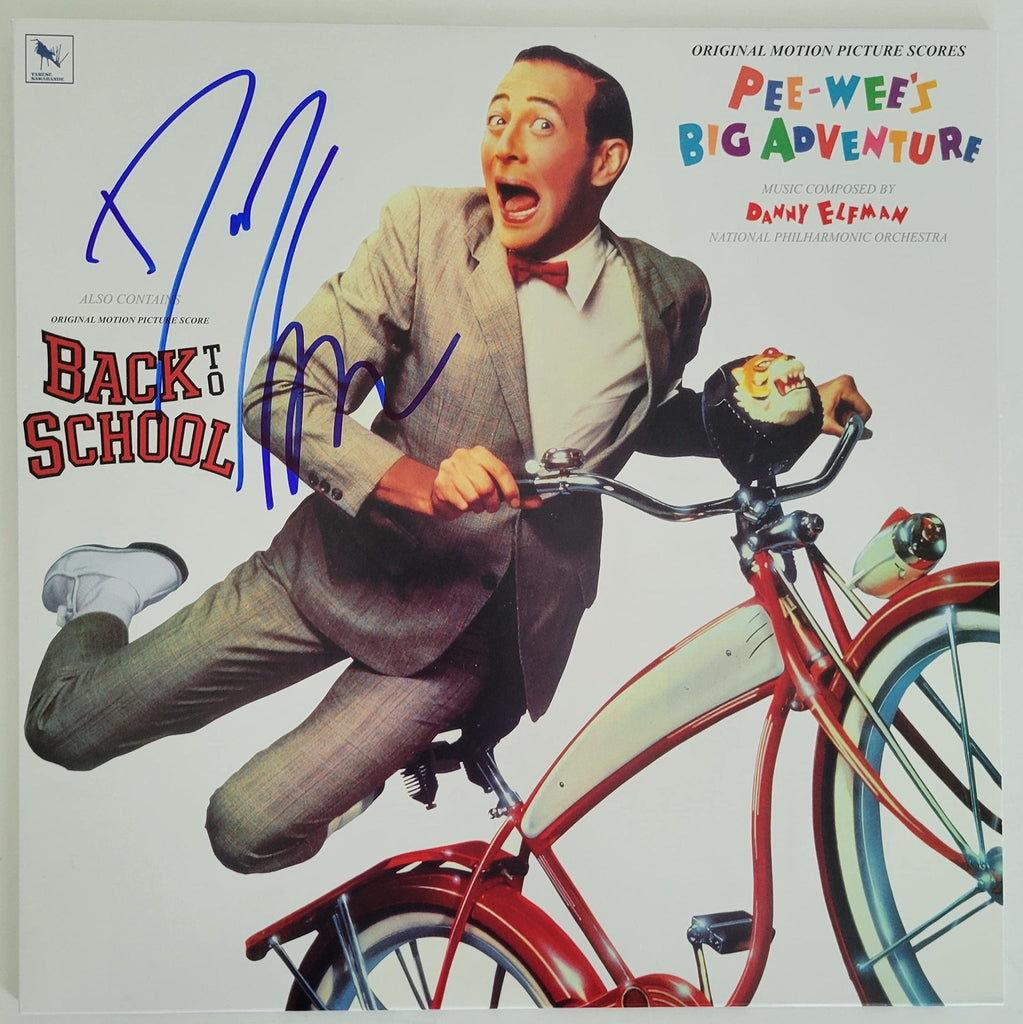 Danny Elfman signed Pee Wee's Big Adventure soundtrack vinyl album proof COA STAR