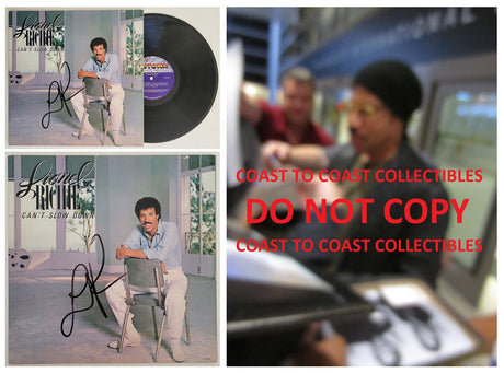 Lionel Richie signed Cant Slow Down album vinyl record COA proof autographed STAR