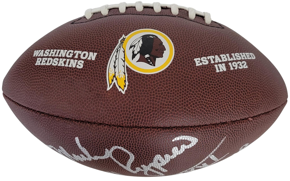 Mark Rypien Signed Washington Logo Football Proof COA Autographed