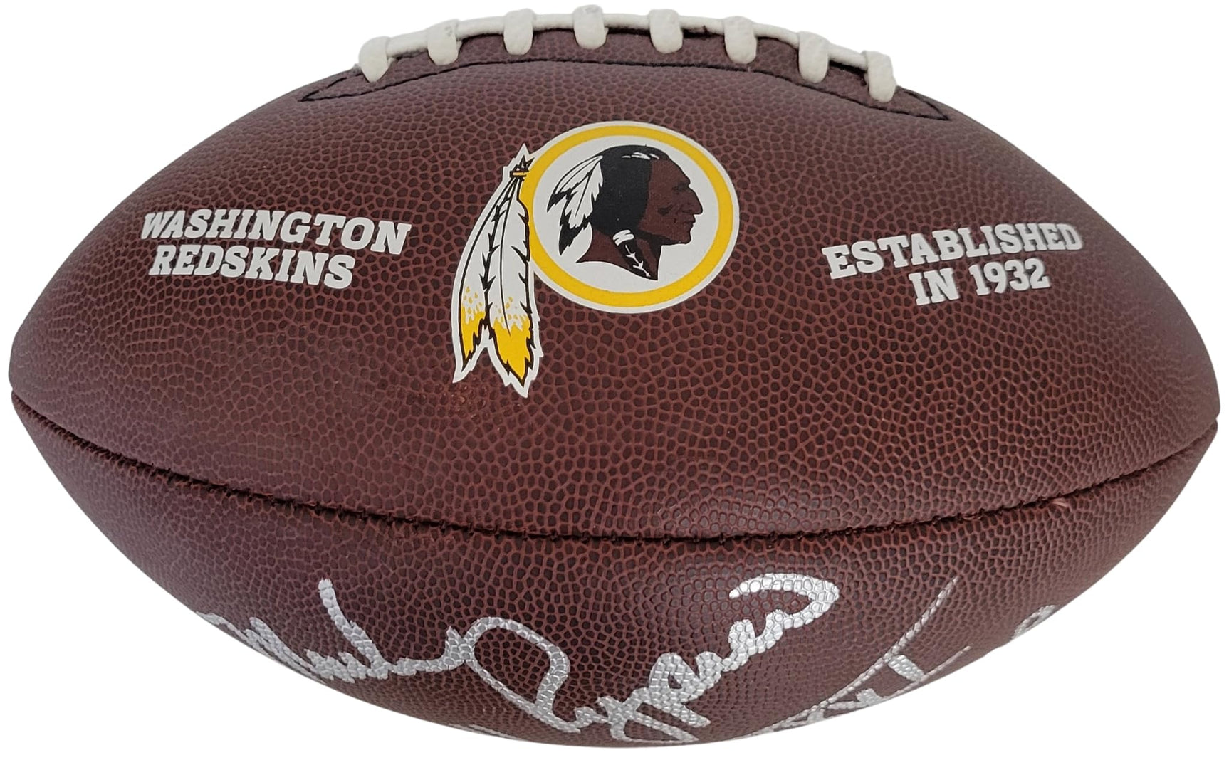 Mark Rypien Signed Washington Logo Football Proof COA Autographed
