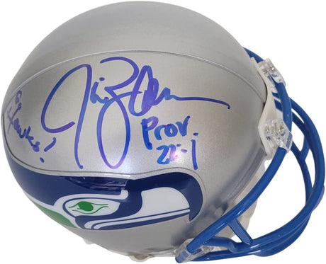 Jim Zorn signed Seattle Seahawks mini football helmet proof COA autographed