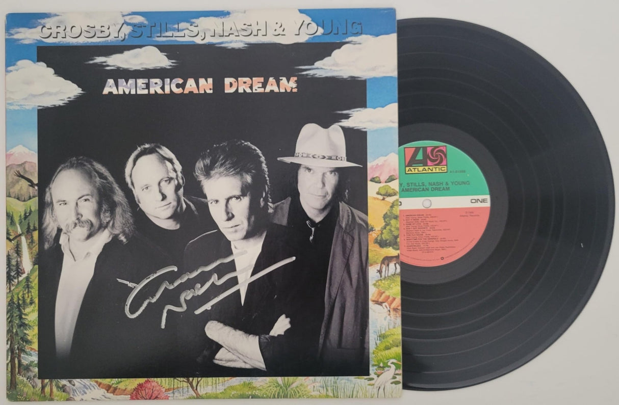 Graham Nash Signed Crosby Stills Nash & Young American Dream Album COA Proof STAR