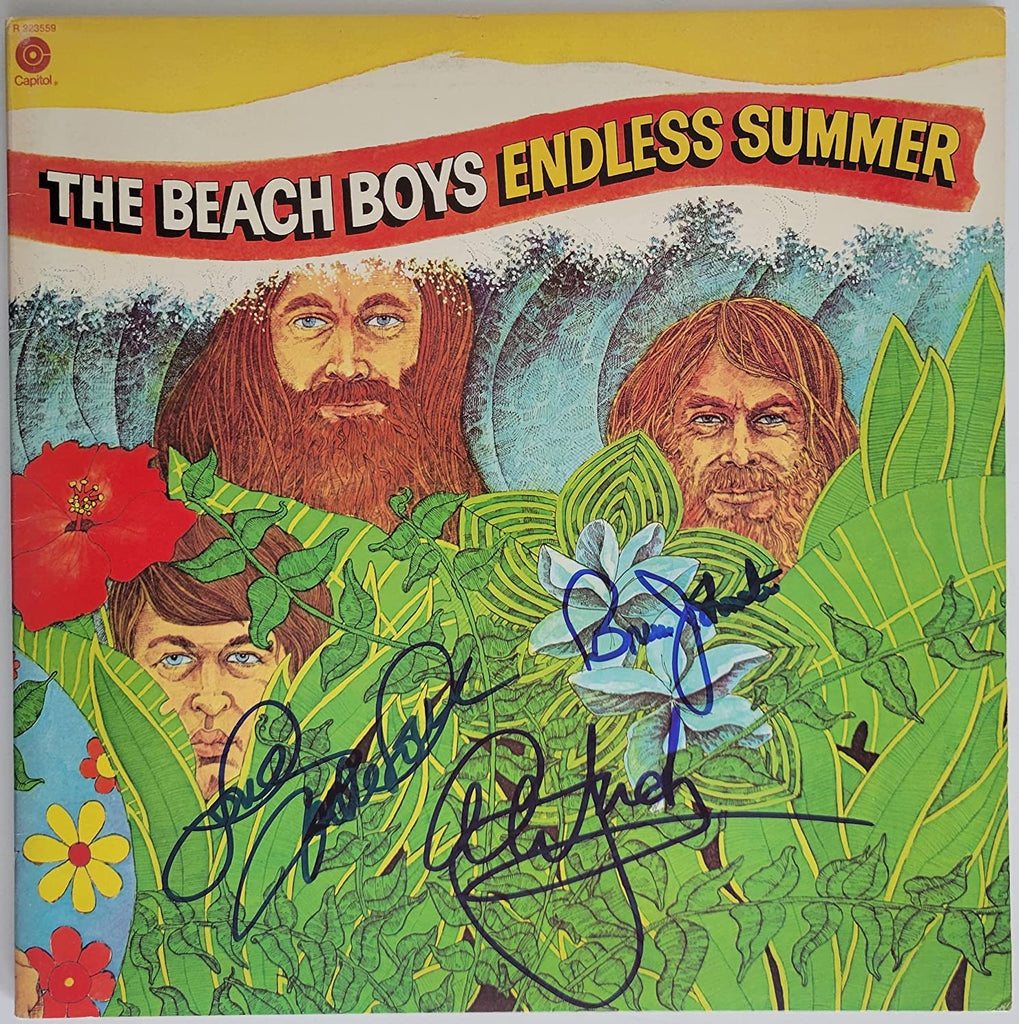 Mike Love Al Jardine Bruce Johnston signed Beach Boys Endless Summer album proof.autographed Vinyl Record,COA STAR