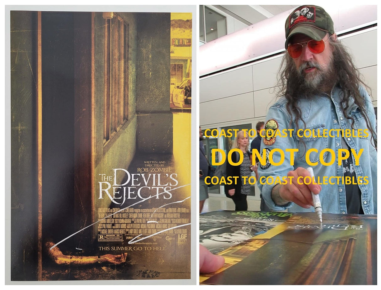 Rob Zombie signed The Devils Rejects 12x18 movie poster photo COA Proof star autographed