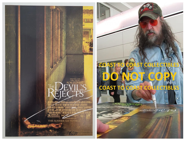 Rob Zombie signed The Devils Rejects 12x18 movie poster photo COA Proof star autographed