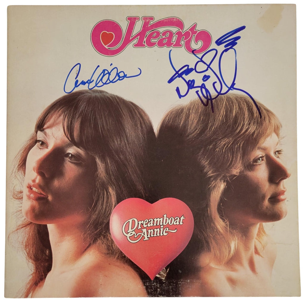 Nancy Wilson & Ann Wilson signed Heart Dreamboat Annie album proof COA autographed Vinyl Record