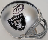 Tim Brown signed Oakland Raiders football mini helmet proof COA autographed