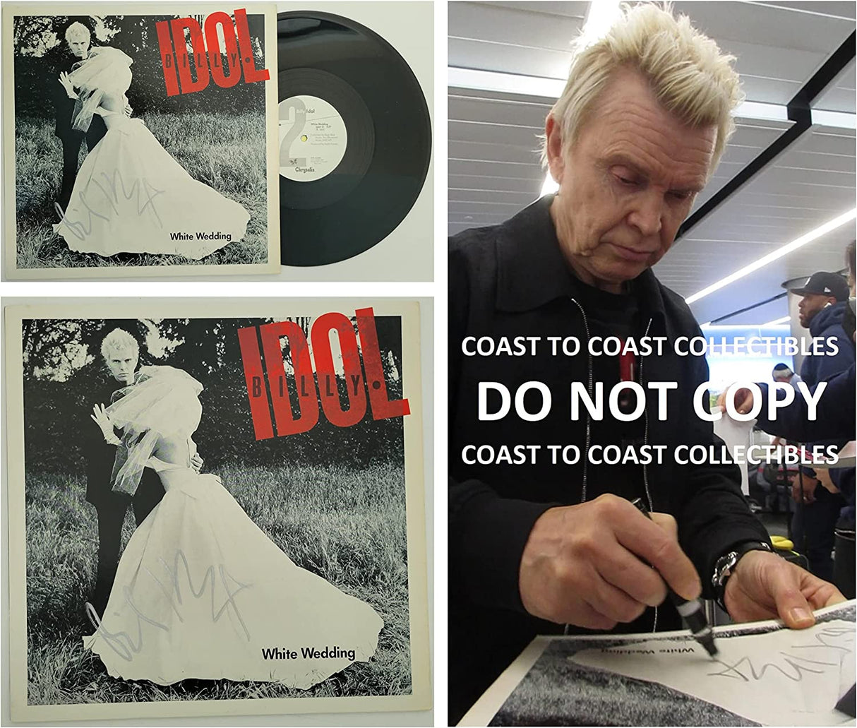 Billy Idol signed White Wedding album vinyl LP COA exact proof autographed STAR