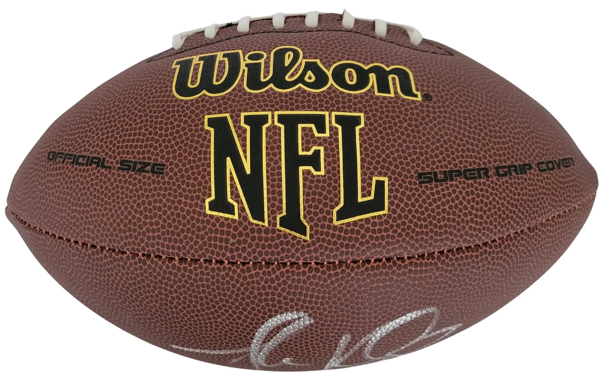 Luke Kuechly Signed Football Proof COA Autographed Carolina Panthers Boston Cellege