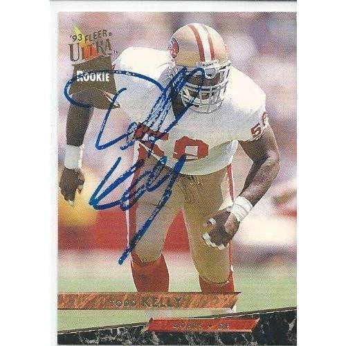 1993, Todd Kelly, San Francisco 49ers, Signed, Autographed, Fleer Ultra Football Card, Card # 432,