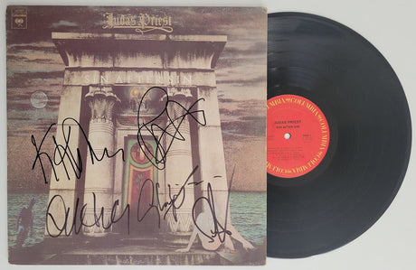 Rob Halford Glenn Tipton Ian Hill KK Downing Simon Phillips signed Sin after Sin album COA proof star