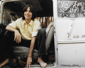 Henry Diltz Rock photographer signed Jackson Browne 8x10 photo Proof COA STAR