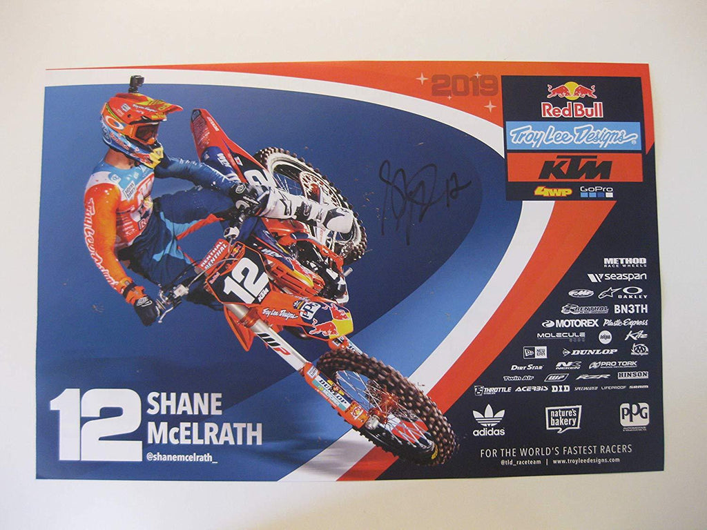 Shane McElrath, supercross, motocross, signed, autographed, 12x18 poster, COA will be included.