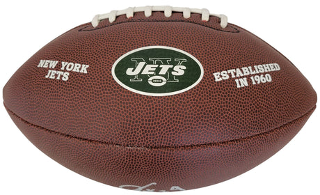 Darrelle Revis HOF signed New York Jets logo football exact proof COA autographed