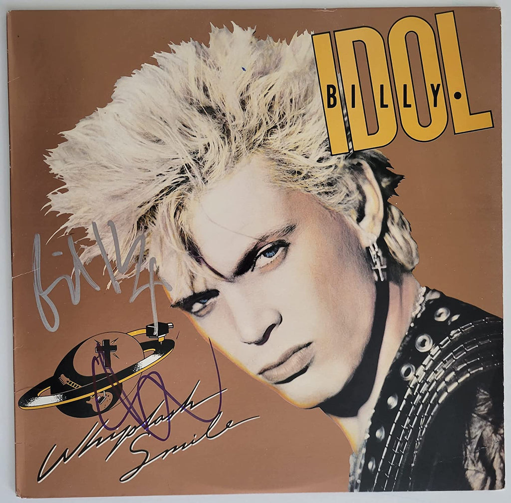 Billy Idol Steve Stevens signed Whiplash Smile album vinyl COA proof autographed STAR