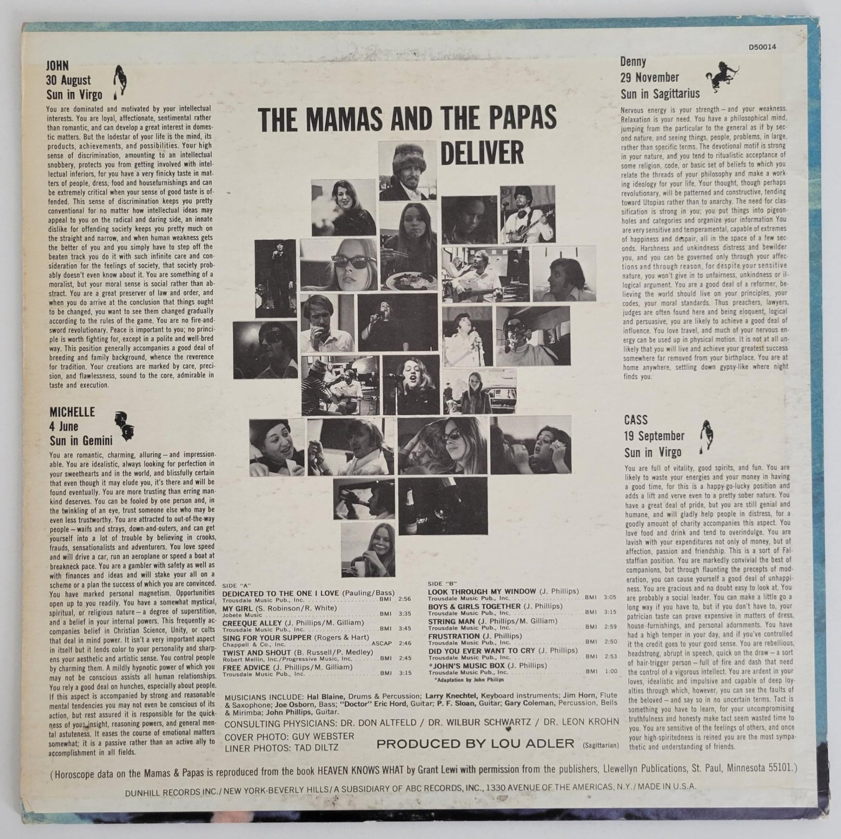Michelle Phillips Signed Mamas and the Papas Deliver Album COA Proof Autographed Vinyl STAR VERY RARE