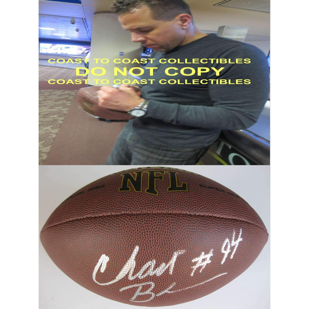 Chad Brown Pittsburgh Steelers, Seattle Seahawks, Patriots, Signed, Autographed, NFL Football,