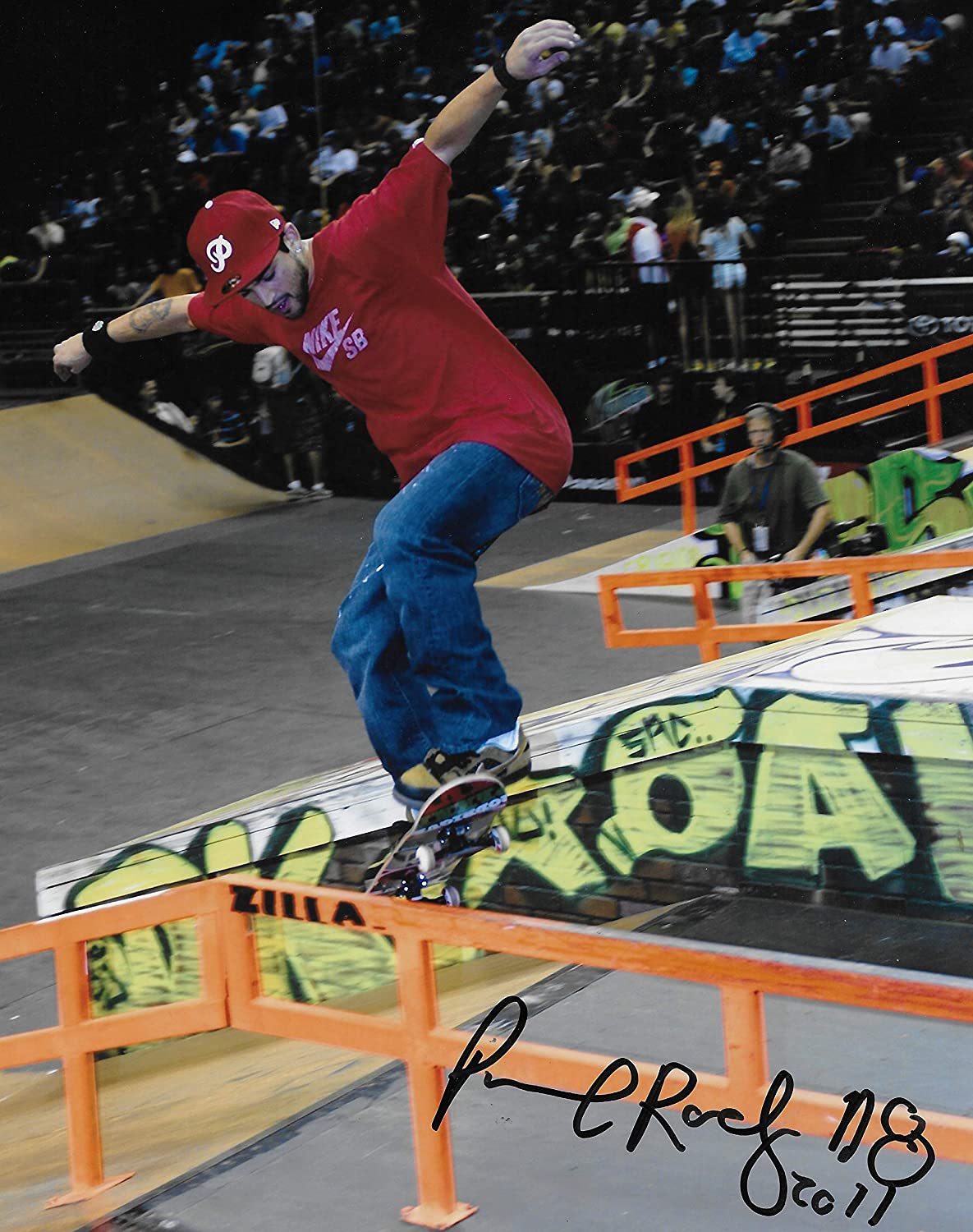 Paul Rodriguez skateboarder autographed 8x10 photo proof COA