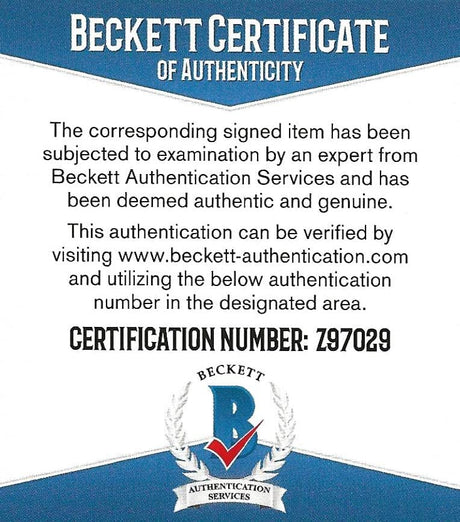 Martin Brodeur New Jersey Devils Blues signed Hockey puck proof Becket COA autographed