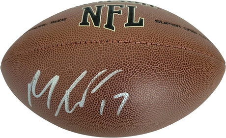 Mike Wallace Pittsburgh Steelers signed NFL football exact proof COA autographed