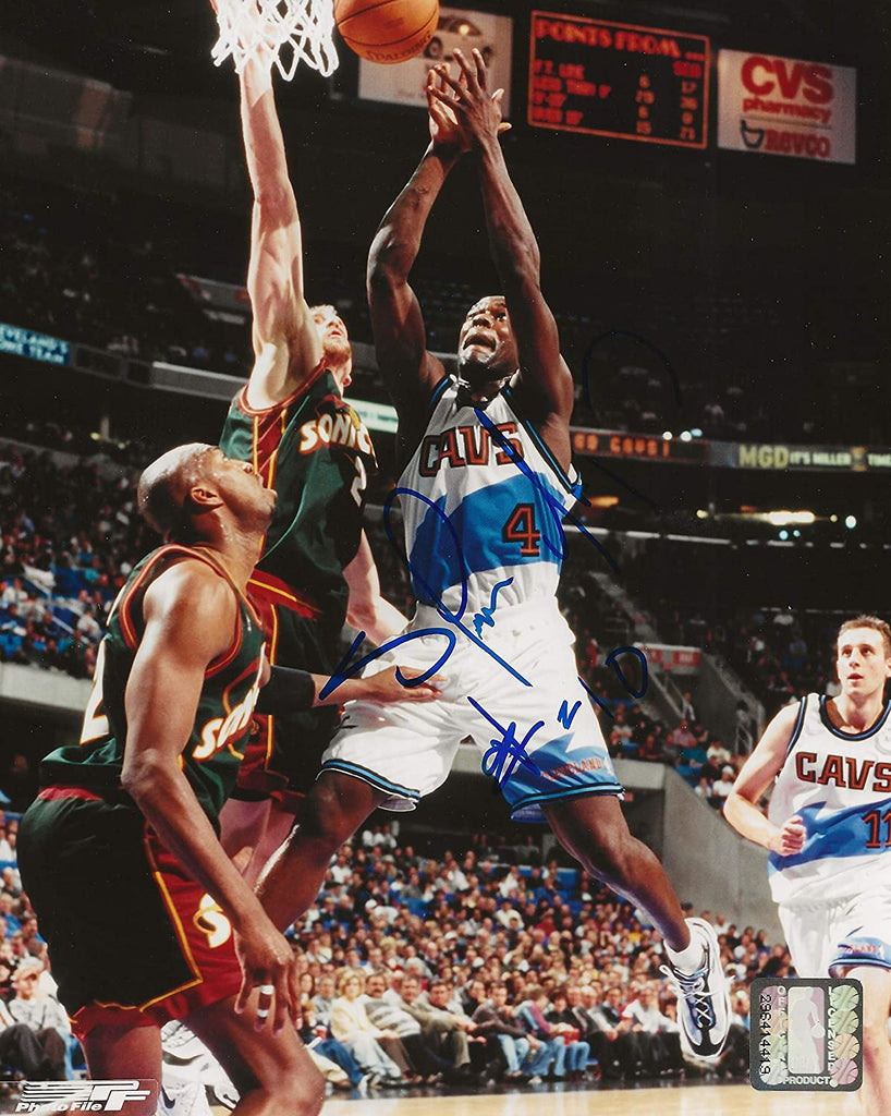 Shawn Kemp Cleveland Cavaliers signed autographed basketball 8x10 photo proof COA