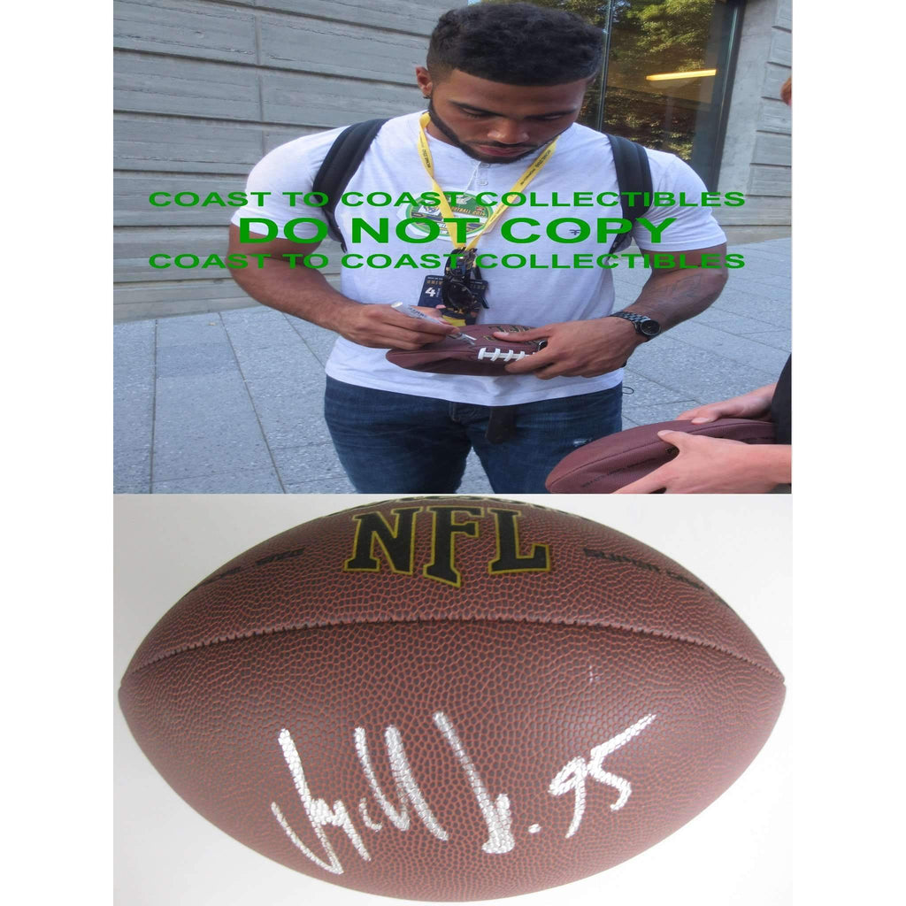 Mychal Kendricks, Philadelphia Eagles, Cal Bears, Signed, Autographed, NFL Football, a COA with the Proof Photo of Mychal Signing Will Be Included