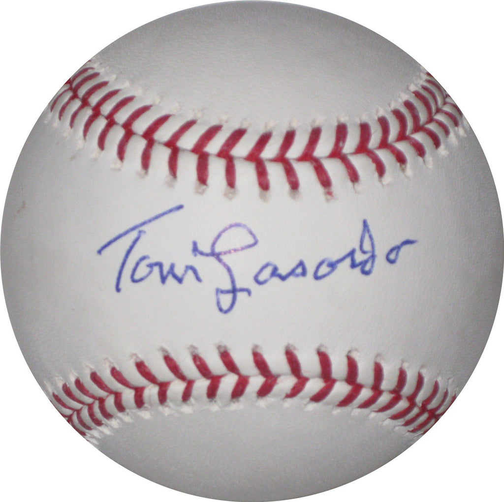 Tommy Lasorda Brooklyn Los Angeles Dodgers signed autographed baseball proof Beckett COA