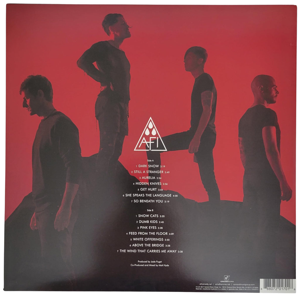 Jade Puget Signed AFI The Blood Album Exact Proof COA Autographed Vinyl Record