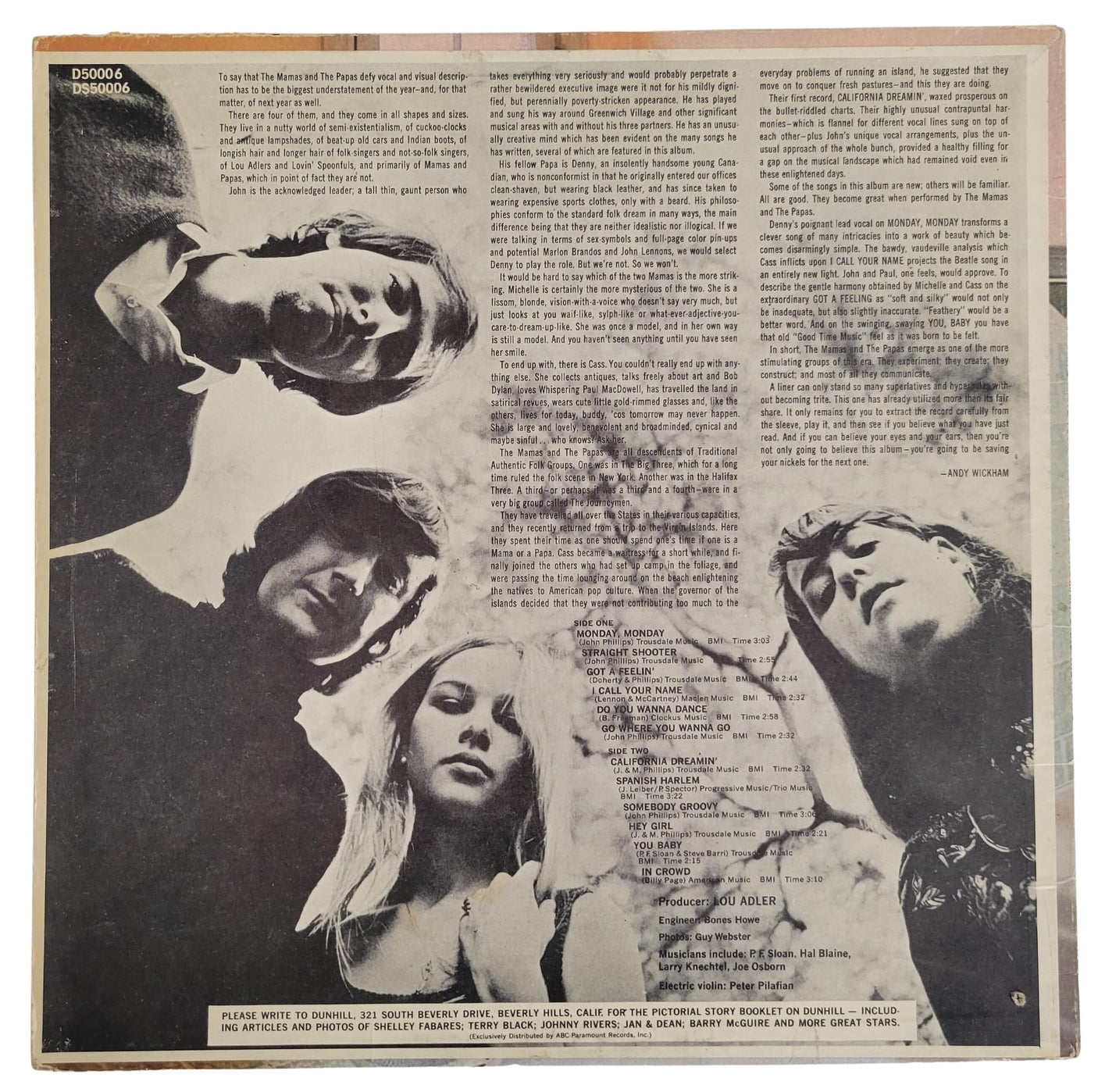 Michelle Phillips Signed Mamas and the Papas Album COA Proof Autographed Vinyl STAR VERY RARE